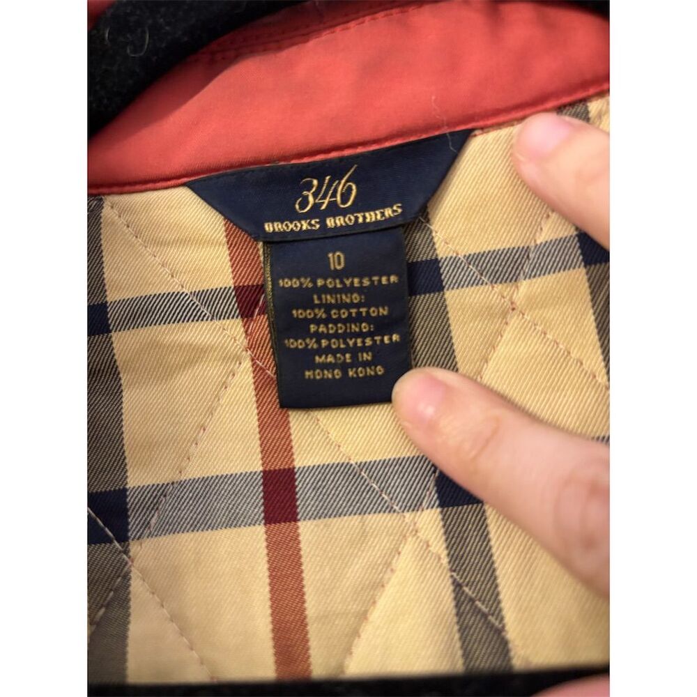 GUC! Brooks Brothers 346 Women's Coral Quilted Barn/Chore Coat, Sz 10 - Picture 4 of 11